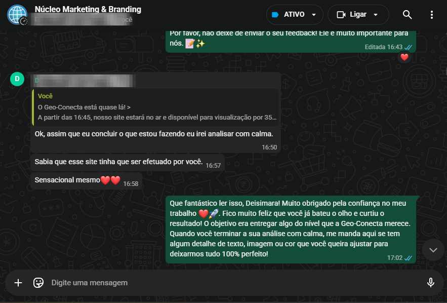 Feedback de cliente - Depoimento 3
